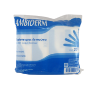 Abatelenguas de madera c500 con paq de 25