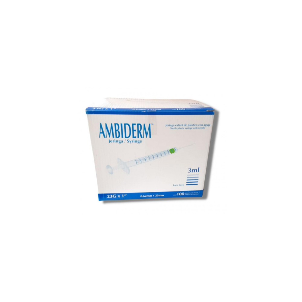 Jeringa 3ML 23 X 25 C100 Ambiderm